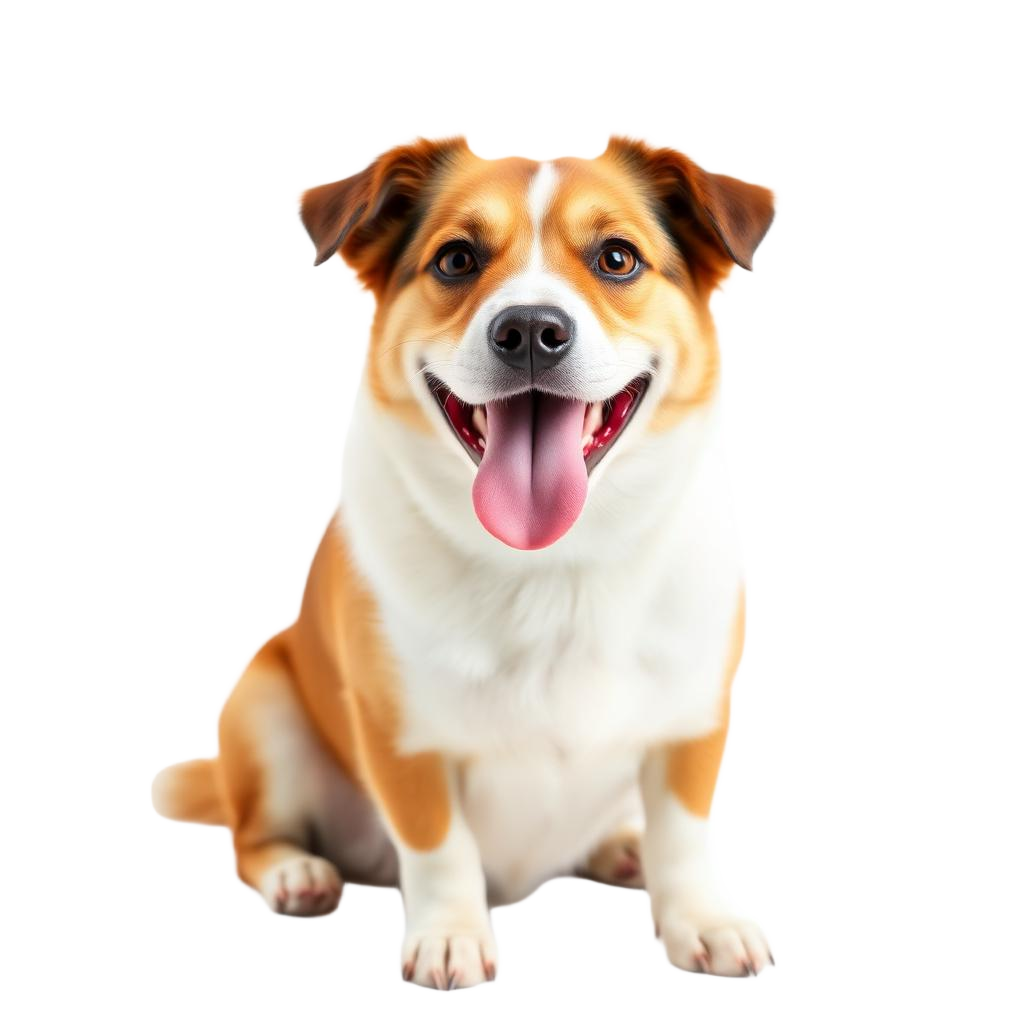 Cachorro feliz e atento pronto para treinar em casa